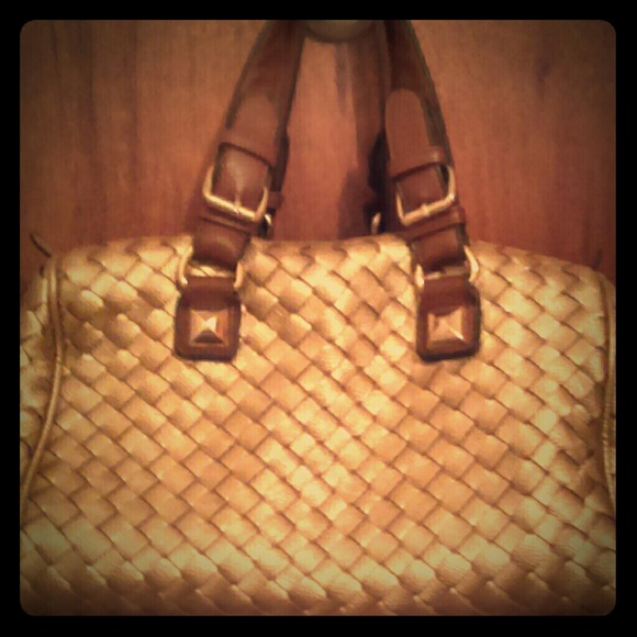 Gold  Leather handbag worn a few times