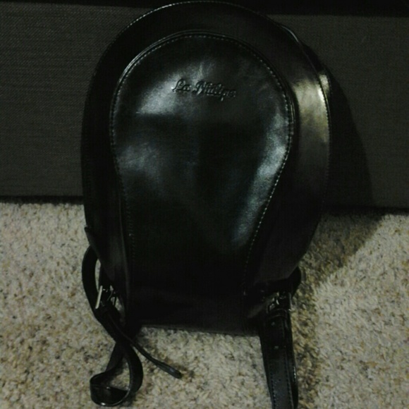 Chic black faux leather backpacks