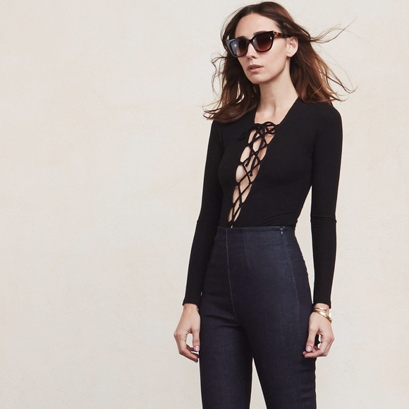 Reformation Avalon bodysuit BLACK XS - Picture 2 of 2