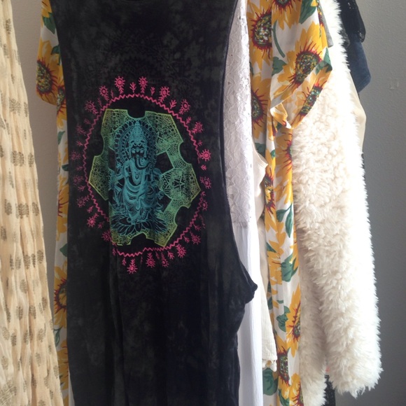 Ganesha Marble-Dyed Muscle Tunic