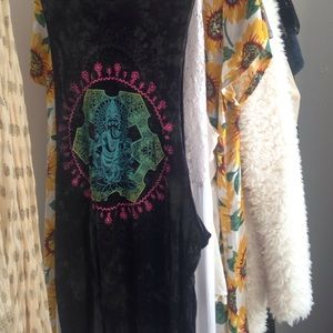 Ganesha Marble-Dyed Muscle Tunic