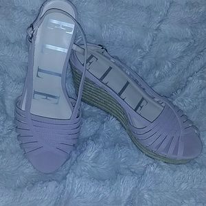 Classy lavender ELLE wedge sandals