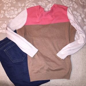 Sold. Bundled. Three-toned sweater