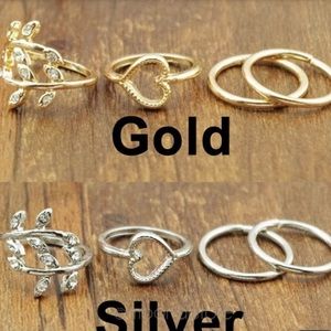 Gold and silver rings
