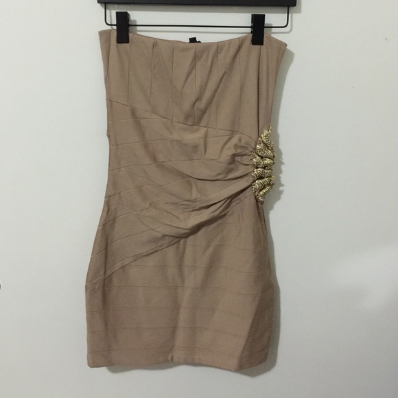Sky bandage strapless dress size medium