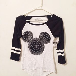 Rue 21 Black & White Mickey Mouse Shirt