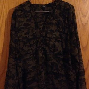 Sheer camo shirt! Perfect for spring and summer!