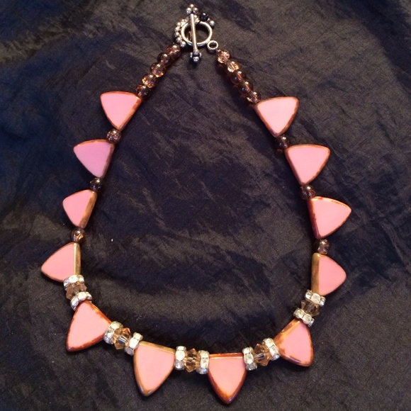 Pink and Brown Choker. Rock a Billy. - Picture 2 of 3