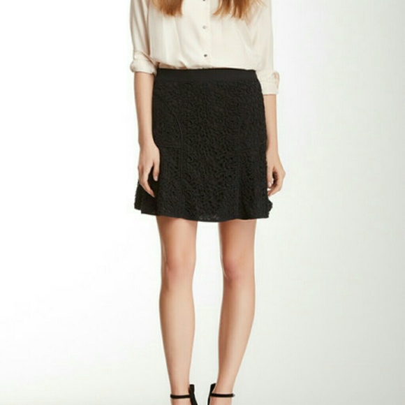 Rebecca Taylor Black Lace Skirt