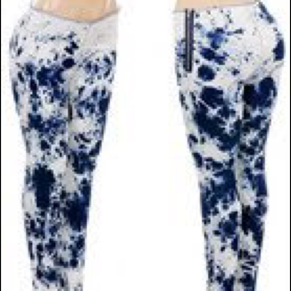 Blue and White Jeggings