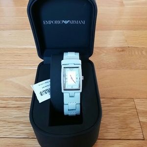 NWT Emporio Armani watch in light blue/gray