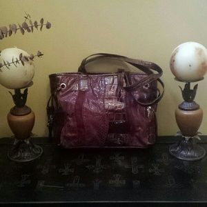Sale: Burgundy Red Animal Print Hobo Handbag
