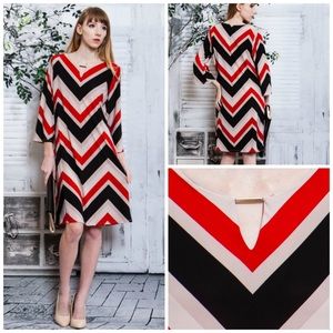 New Chevron Shift Dress - Large
