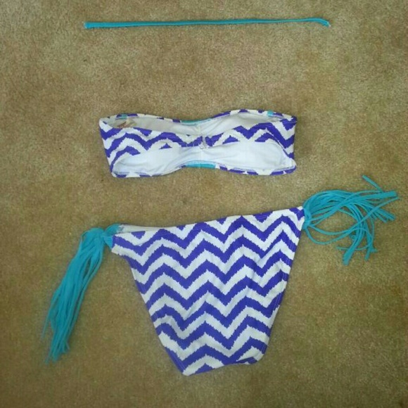 Striped Chevron Bathing Suit - Picture 2 of 2
