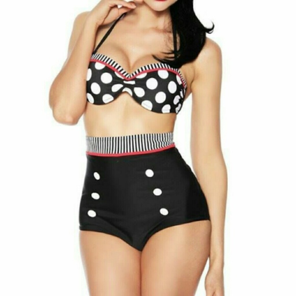 Vintage style high waisted bikini