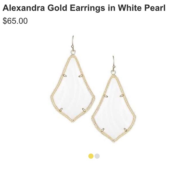 Kendra Scott White Alexandra Earrings