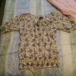 Floral Print Lace Shirt