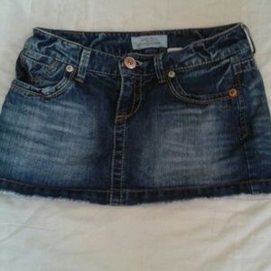 EUC a?ropostale distressed jean mini skirt 1/2