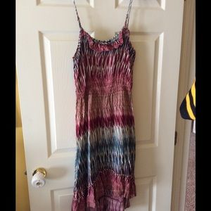Multicolor hi-lo sundress