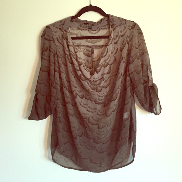 Love Stitch sheer patterned top