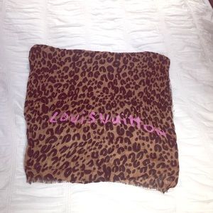 Louis Vuitton Large Square Leopard Scarf
