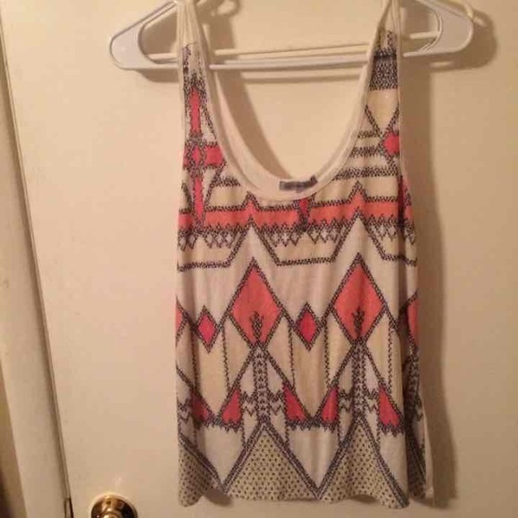 Tribal print sequenced tank