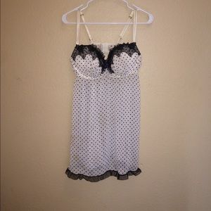 Polka dot baby doll lingerie