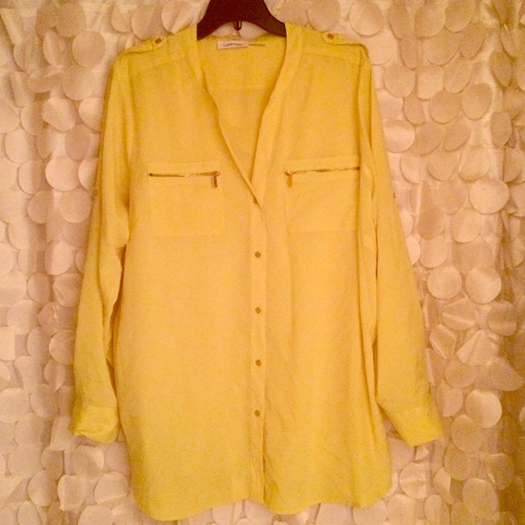 Calvin Klein Yellow Blouse