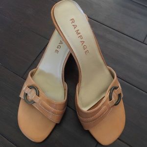 Tan Rampage Sandals Size 8