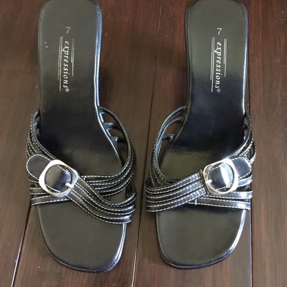 Black expression Sandals Size 7