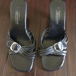 Black expression Sandals Size 7