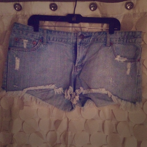 AE denim shorts