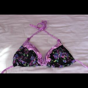 Floral print bikini top