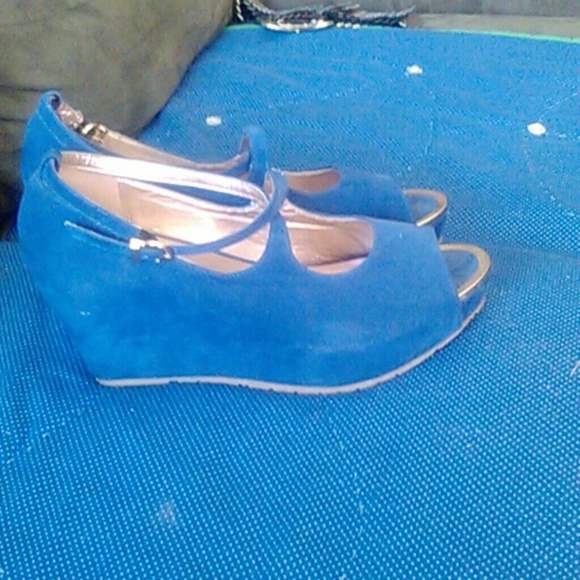 Blue & gold wedges