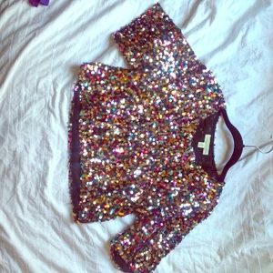 Sequin Crop Top