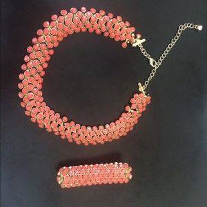 Amrita Singh necklace with matching bracelet