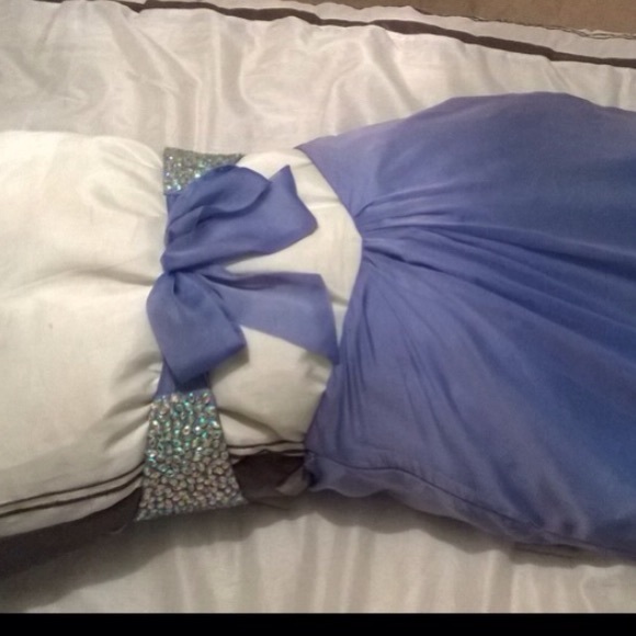 periwinkle prom dress w/ cutout sides - Picture 2 of 4