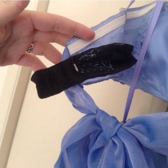 periwinkle prom dress w/ cutout sides - Picture 3 of 4