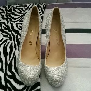 Sparkle pumps with red bottoms