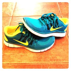 Nike Free 5.0 Tropical Teal Running Sneaker 7.5