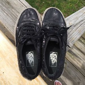 Black sequin VANS.
