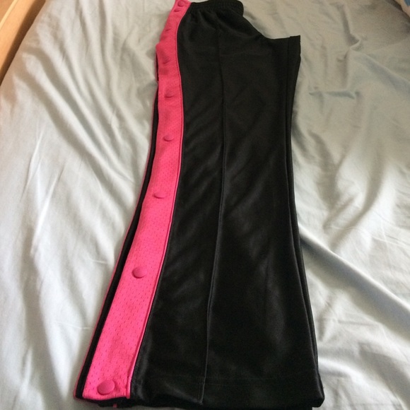 Champion XS Basketball Button Pink & Black Pants