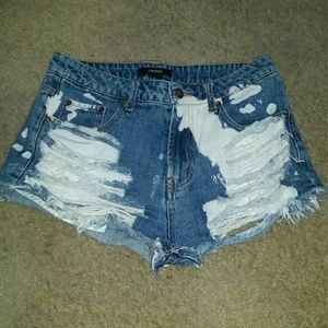 Distressed shorts