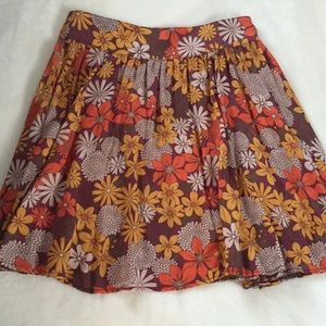High-waisted Floral Print Skirt