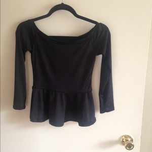 Off the shoulder peplum top
