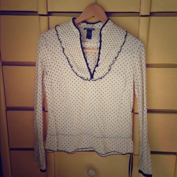 Lucky Brand Tops - Lucky Brand polka dot blouse