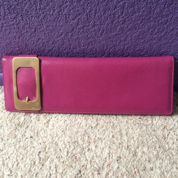 ARDEN B clutch with buckle design