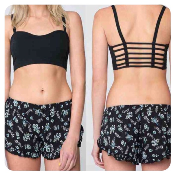 tavoosfashion Tops - Black Cage Crop Top