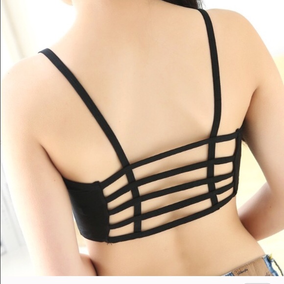 Black Cage Crop Top - Picture 4 of 4