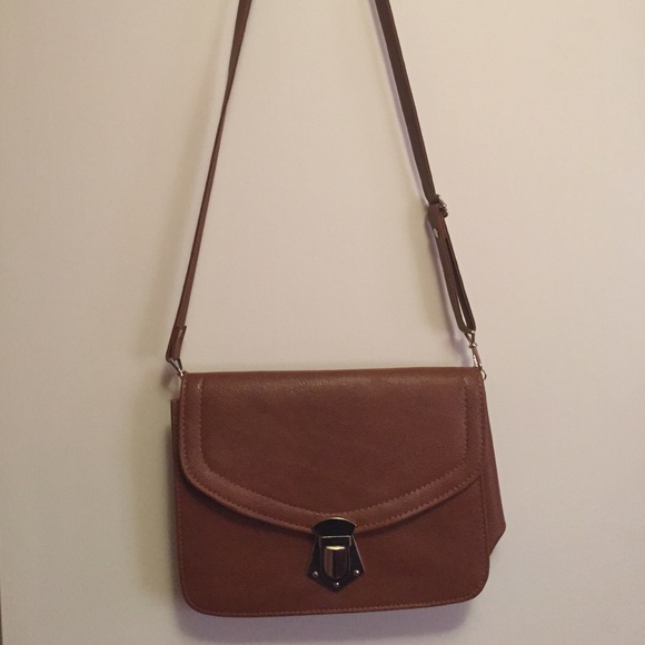 Brown satchel purse